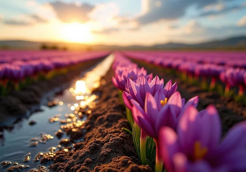 تاثیر شرایط اقلیمی بر کیفیت رنگ و عطر زعفران 